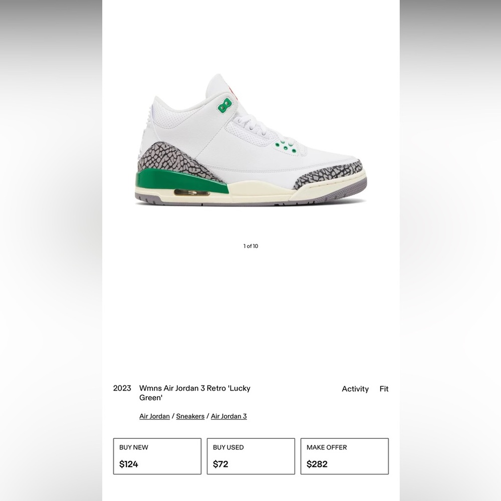 Air Jordan 3 Retro 'Lucky Green' women’s